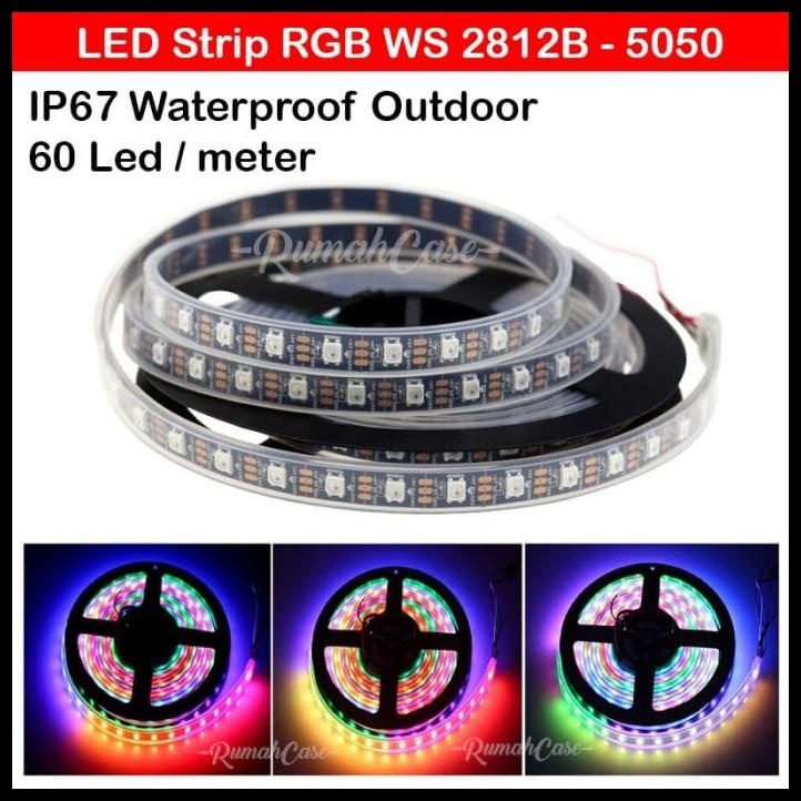 Ip67 Waterproof Ws2812B Led Strip Rgb Addressable 60 Led/M Ws 2812B 5V
