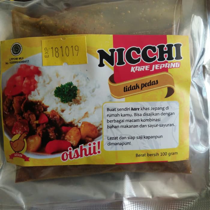 

Nicchi Bumbu Kare Kari Ayam Jepang 100G - Ayam Tdk Pedas