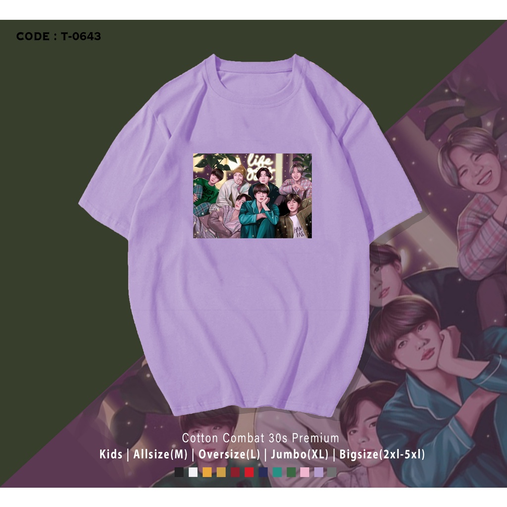 T-SHIRT / KAOS BTS SLEEPS / KOREAN IDOL / ARMY INONESIA / REAL PICTURE / BAJU SANTAI