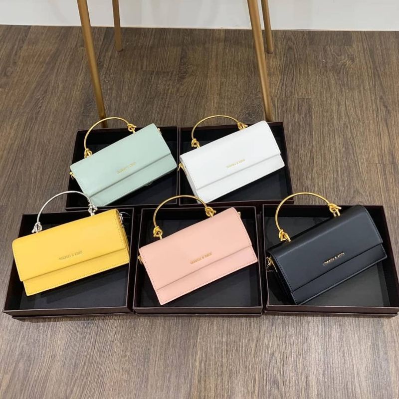 

C Metal Top Handle Long Wallet