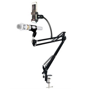 Grab medan TaffSTUDIO Microphone Suspension Boom Scissor Arm with Smartphone Lazypod - D6