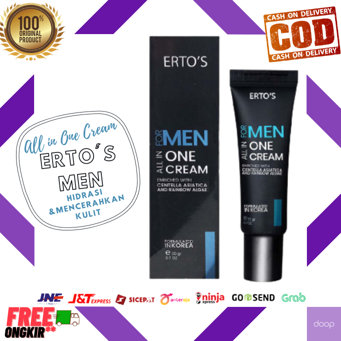 Ertos Men Cream Wajah Pria For Men All In One Cream 20gr ORIGINAL