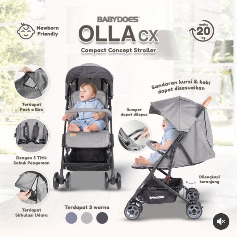 Stroller Cabin Size Babydoes Olla Cx Free Bag