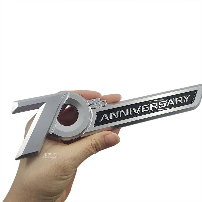 1pc Stiker Emblem Logo 70th ANNIVERSARY Kualitas Tinggi Untuk Dekorasi Mobil