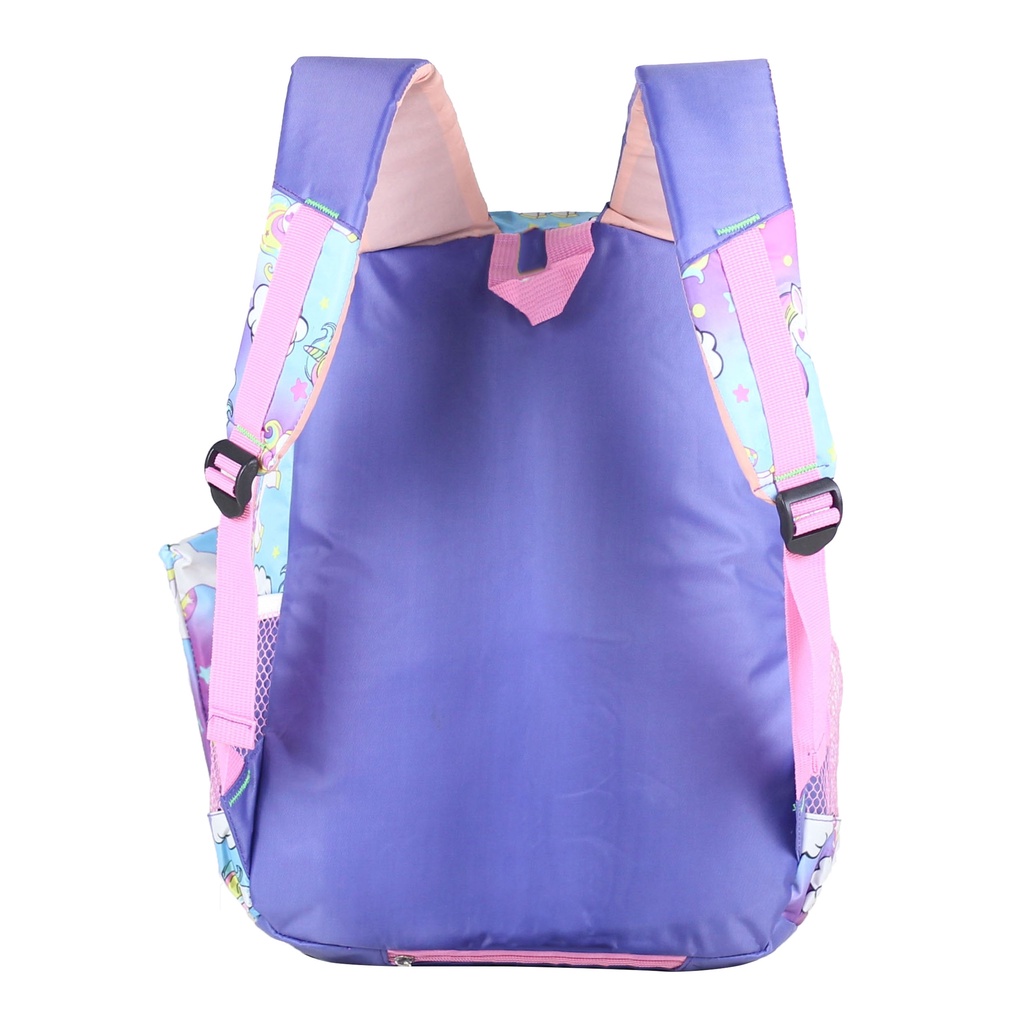 Tas Perempuan Ransel Anak Lucu Karakter Unicorn Ungu Strip Gendong Perempuan Cantik Sekolah Sd