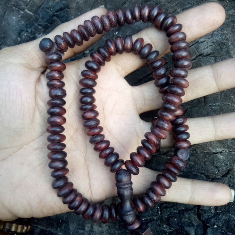 Tasbeh kayu walikukun/Laduni. pipih 99 butir