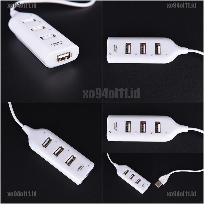 【XO+COD】Hot USB 2.0 High Speed 4 Port Splitter Hub Adapter For PC Computer Laptop HG