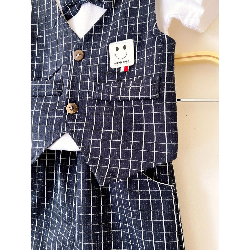 WILL JAY SMILEY STAR LOGAN COSTUME DINO HEM Baju Setelan Kemeja Celana Topi Dasi Pergi Jalan Fashion Anak Bayi Cowok Laki Lucu