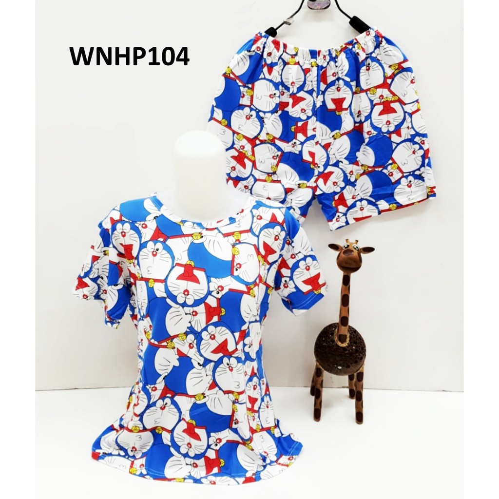 Baju Tidur Wanita Doraemon Full Print - WNHP104