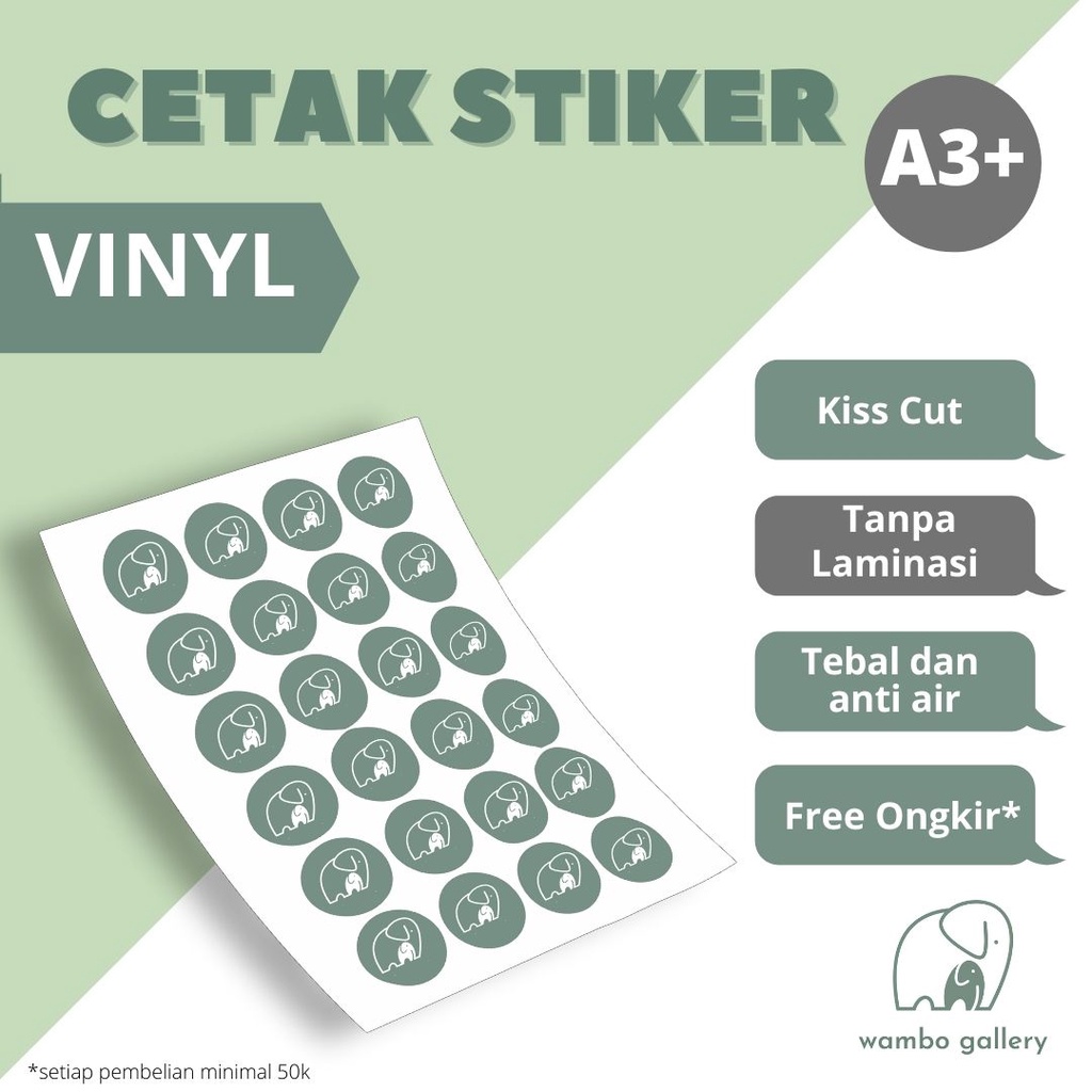 

Cetak Stiker A3+ Vinyl/Transparan/Cromo/HVS Cutting (Tanpa Laminasi)