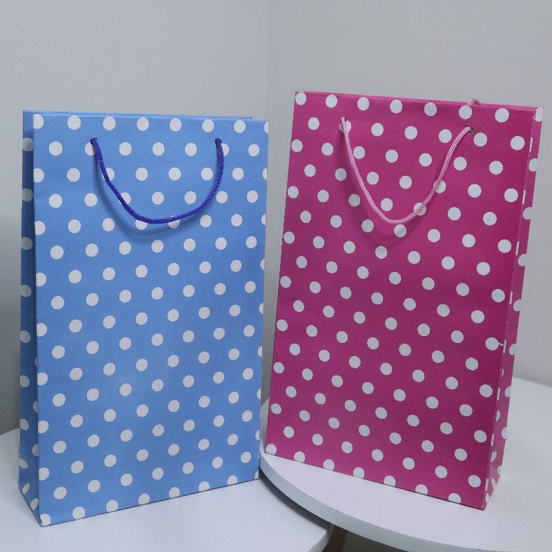 

papper bag polkadot / goodie bag / tas kertas bingkisan ulang tahun kado paperbag