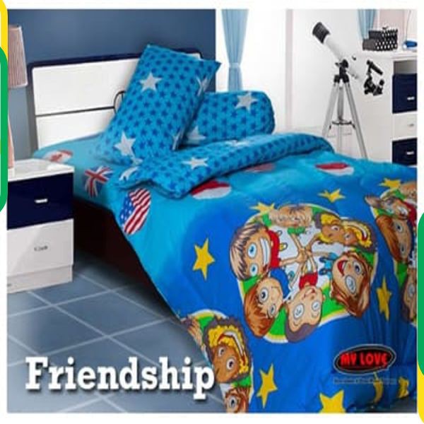 Bedcover Set My Love Motif Friendship 120x200