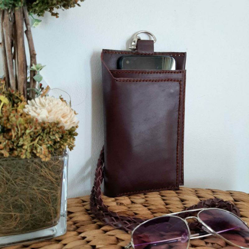 Tas selempang Hp tas mini Hp kulit asli