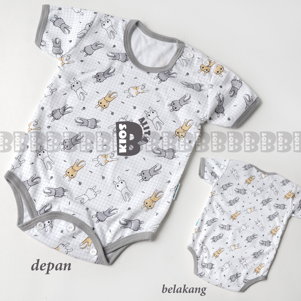 JUMPER BAYI MOTIF / JUMPER KATUN JUMPSUIT NEWBORN 0 - 12 BULAN-1