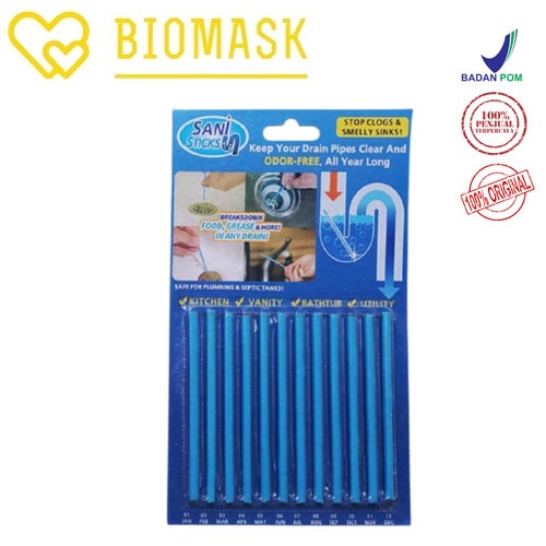 Sani Sticks Anti Sumbat Bau Stick Pembersih Saluran Air Pipe cleaner - SANI STICK BIR
