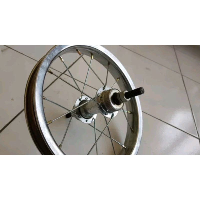 roda belakang sepeda anak ukuran 12 inch bahan steel