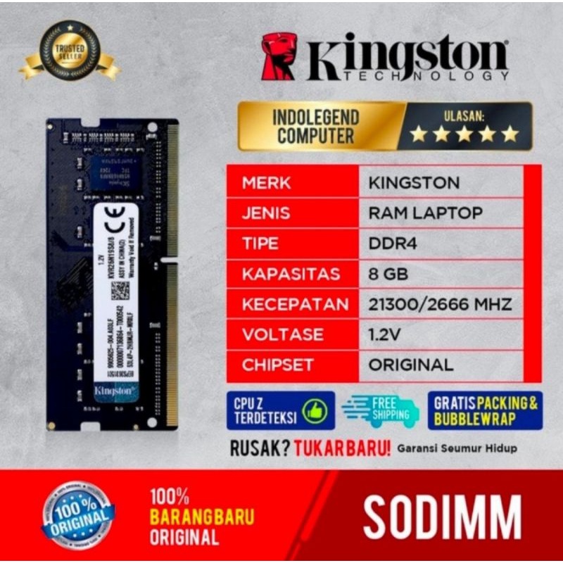 RAM KINGSTON SODIM DDR4 8GB PC2666