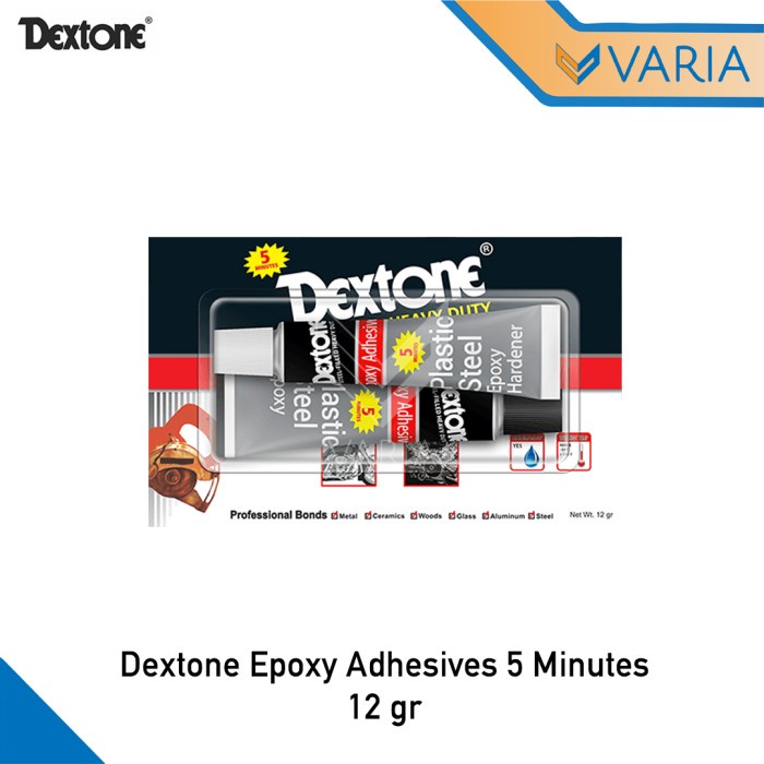 Dextone Epoxy Adhesive Plastic Steel 5 Menit 12 gr Eco Pack Lem Besi