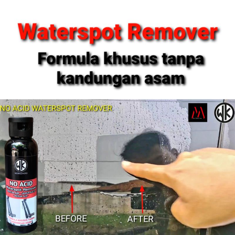 Pembersih Jamur Kaca Mobil NO ACID Waterspot Remover / Pembersih Kaca Rumah