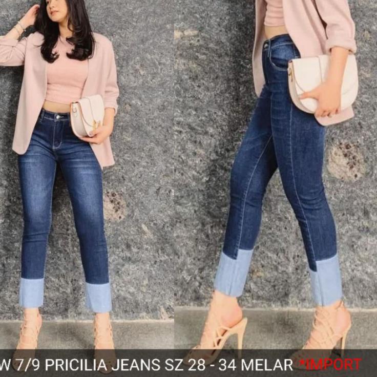[KODE GJQZT] CELANA JEANS WANITA HW FINLAND 7/9 SZ 27 - 34 TDK TEMBUS / BRAND JL