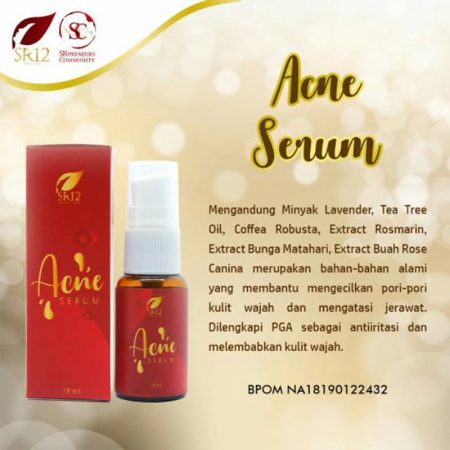 ACNE SERUM SR12 (serum jerawat obat jerawat anti bakteri obat bruntusan beruntusan bruntus beruntus)