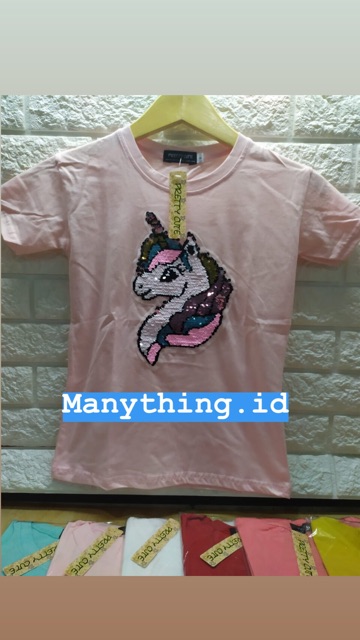 PROMO LIVE 100rb = 3pcs Kaos usap cewek unicorn premium quality