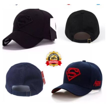 TOPI DISTRO BASEBALL PRIA KARAKTER LOGO BORDIR SUPER HERO SUPERMAN DEWASA