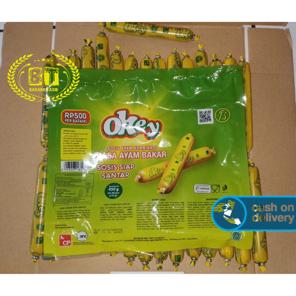 

SOSIS SIAP SANTAP SOSIS OKEY RASA AYAM BAKAR ( 1 PAK ISI 30 PCS )