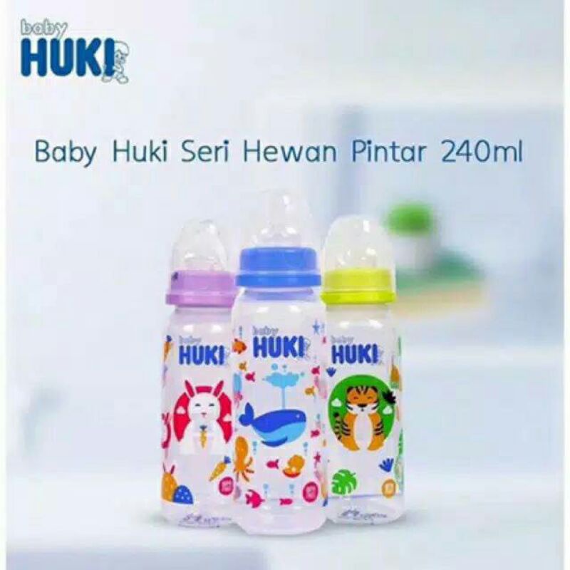 Botol Susu Baby Huki PP 240 Ml/120 Ml Dot Gepeng