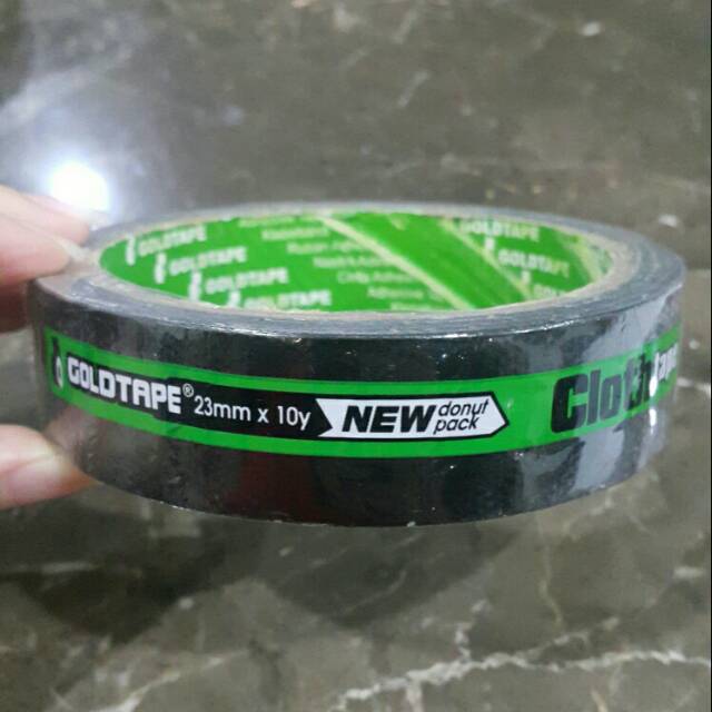

Lakban kain hitam cloth gold green 1" (23mmx10yd) cloth tape - lakban jilid
