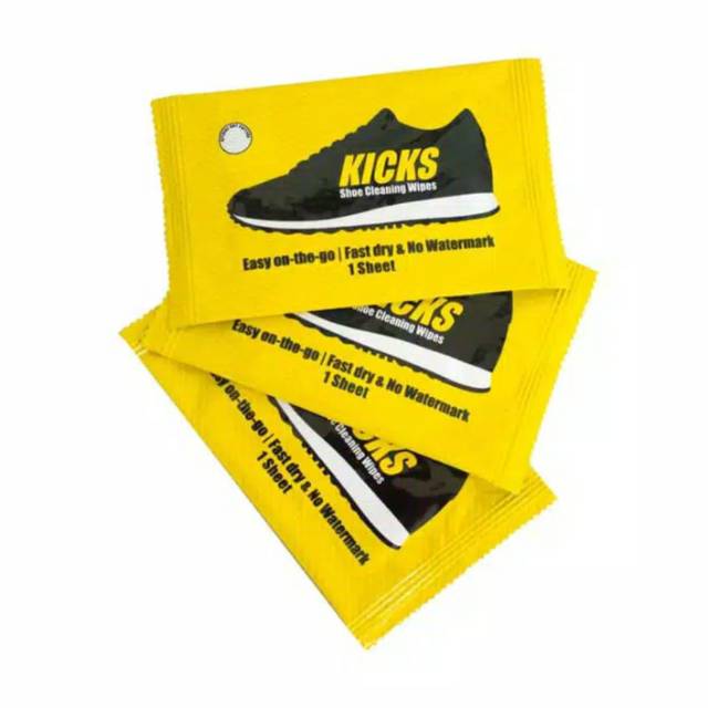 PROMO SALE 3 Kicks Wipes Original Shoe Cleaner Pembersih Sepatu 3 Pcs sheet