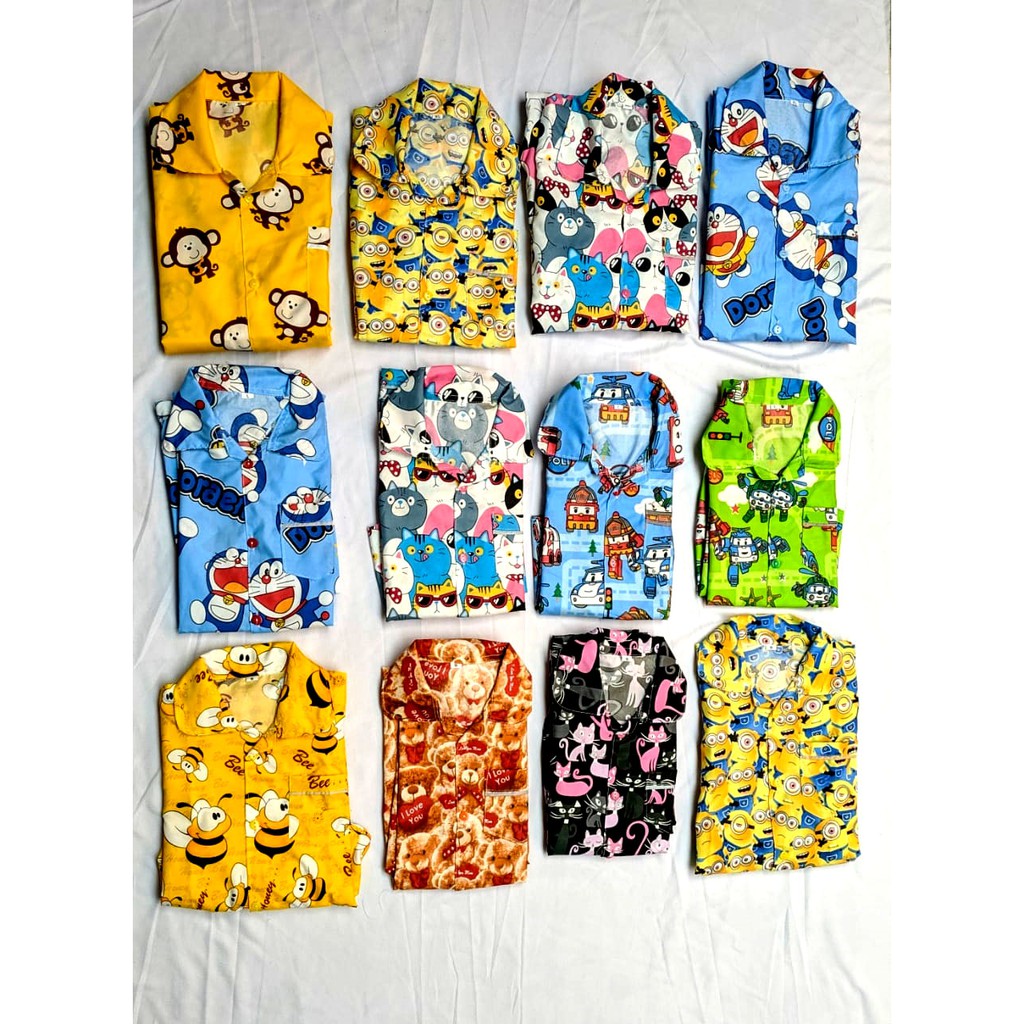 Piyama Kids Plymicro Size M L XL Usia 1-5tahun