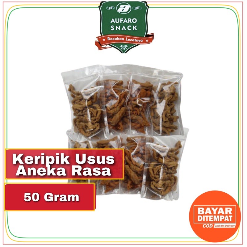 USUS CRISPY KERIPIK USUS MURAH MERIAH ENAK KRIPSUS KRIPIK USUS AUFARO SNACK