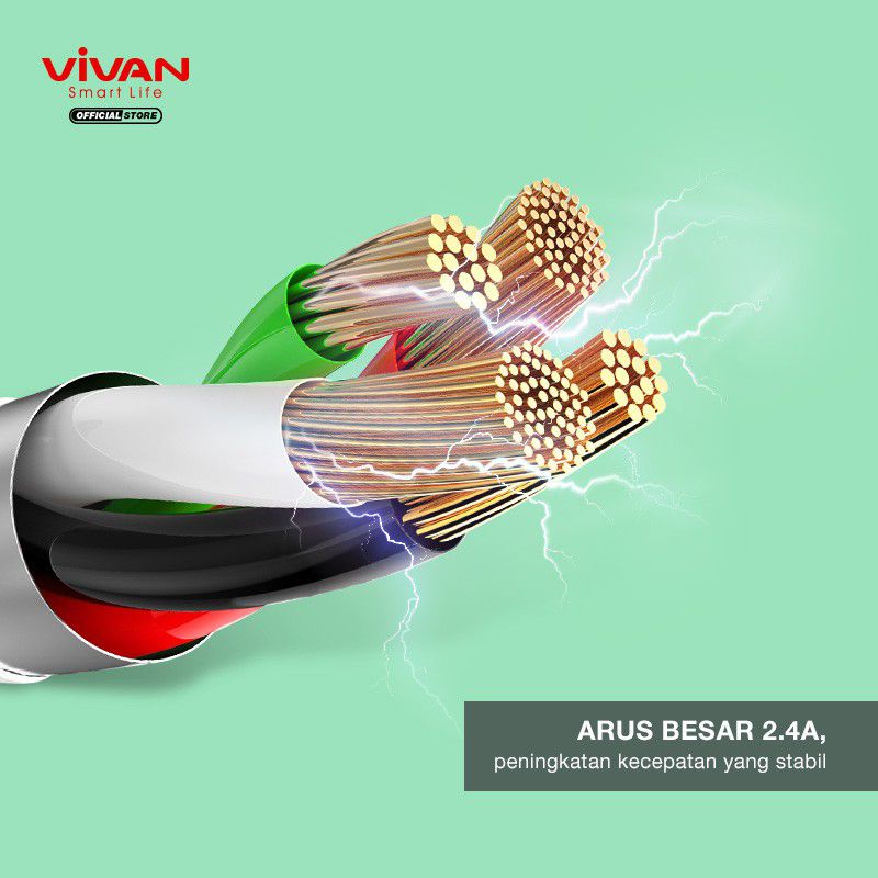 VIVAN MM30 KABEL DATA MICRO USB 2.4A 30CM