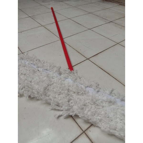 pel lobby duster 80cm putih/mop duster/pembersih lantai/sapu debu lantai/sapu lantai debu/lobi loby 