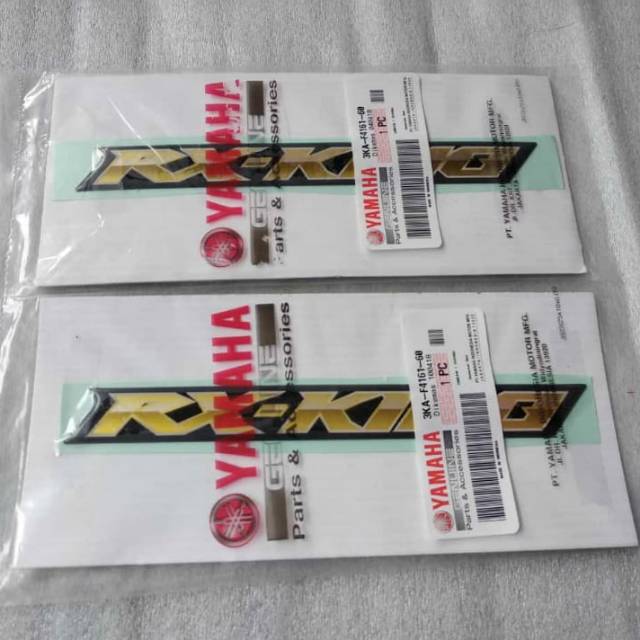 Emblem bok aki rx king original baru peredam
