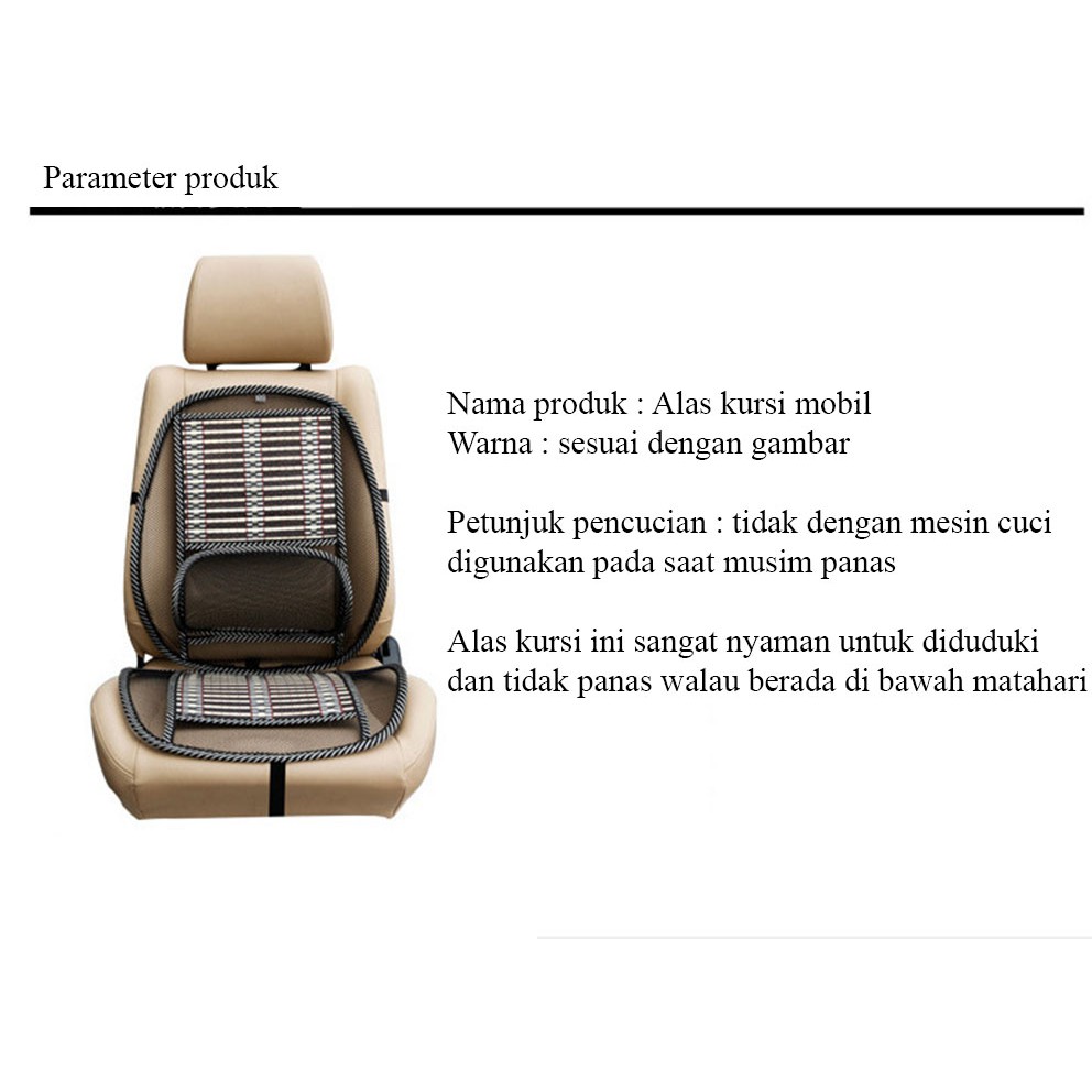 Bantalan Alas Kursi Cover Jok Mobil / Alas Kursi Jok Mobil Bambu