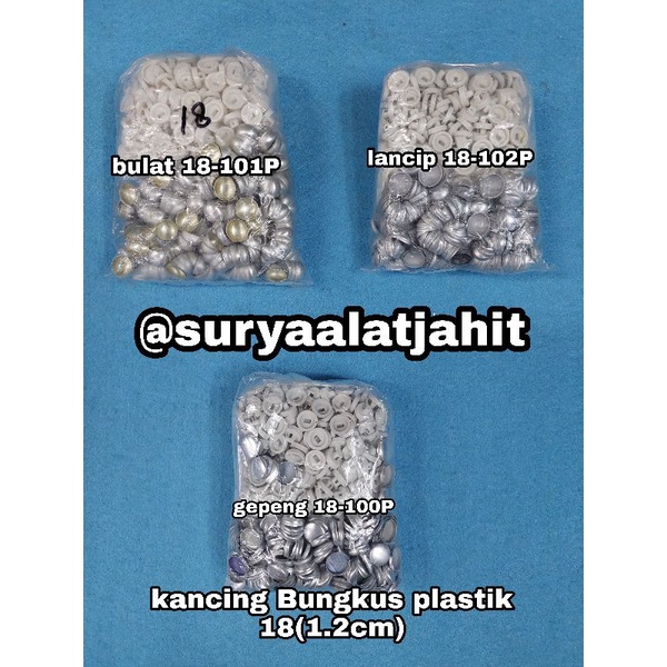 Kancing Plastik 18x100P/1.2cm Gepeng =rp.14.800/1bks