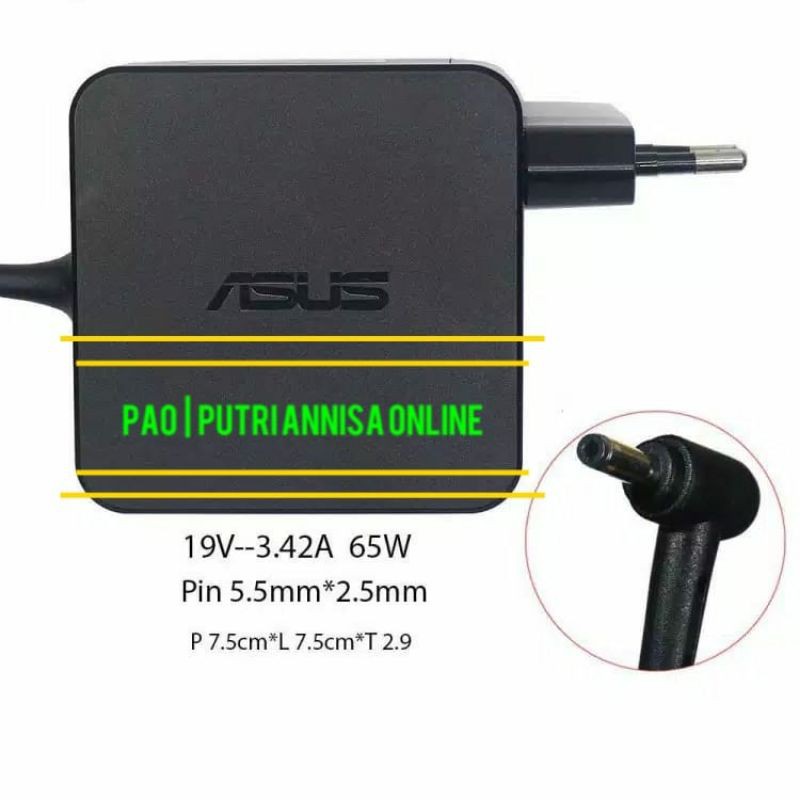 PAO - Charger Laptop Asus 19v 3.42a 5.5 x 2.5mm