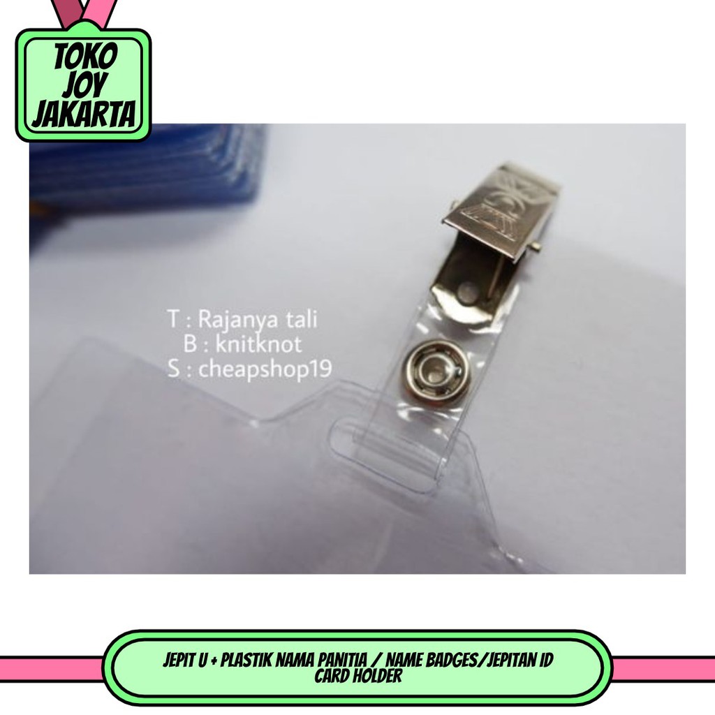 

Jepit U + plastik nama panitia / Name Badges/Jepitan ID card holder