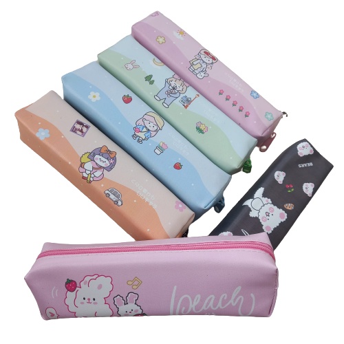 PROMO !!! KOTAK PENSIL MOTIF KARTUN LUCU GIRL BEAR TEPAK PENSIL TEMPAT ALAT TULIS TERMURAH-5