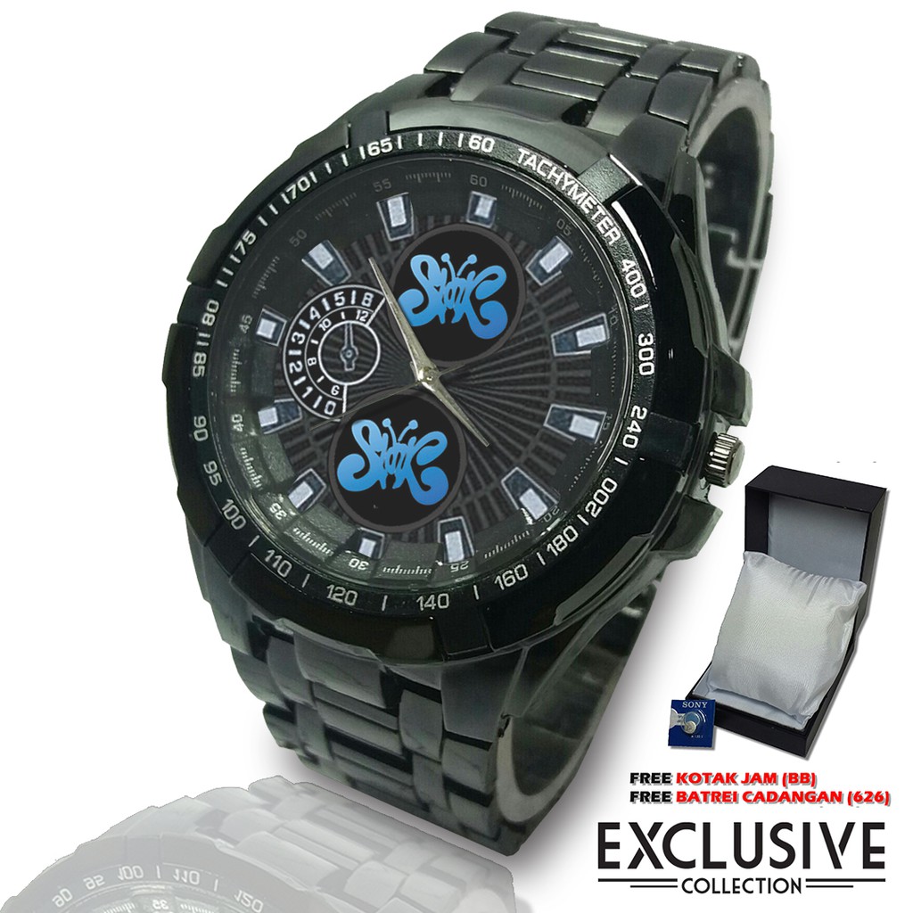 (Bagus Bossku) Jam SLANK LOGO NEW Rantai Sport