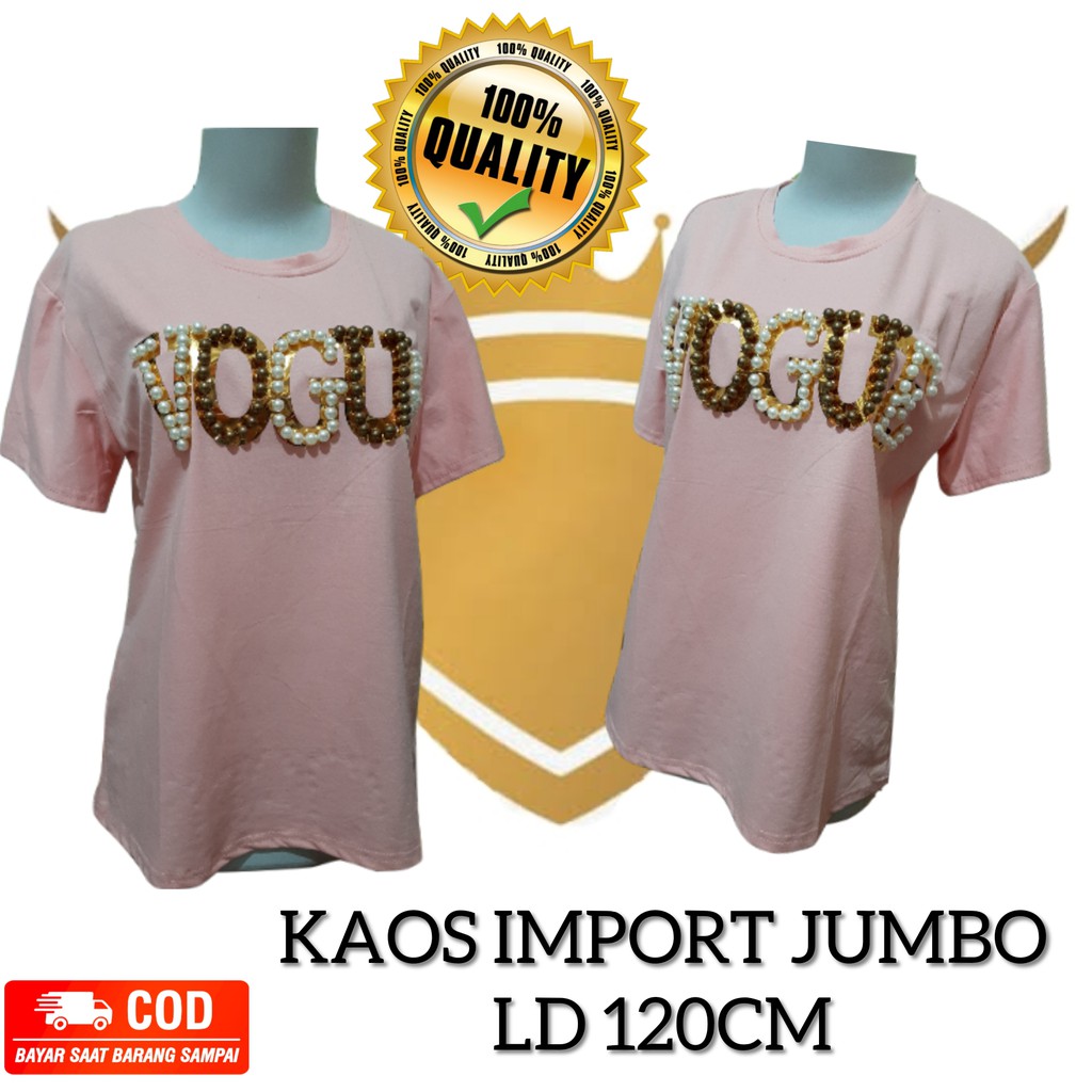 KAOS VOGUE JUMBO KAOS MURAH