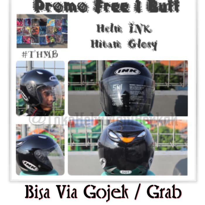Helm ink centro ( hitam glossy )