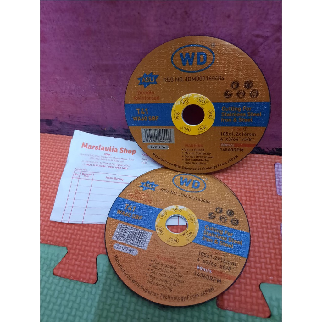 Batu Potong mata grinda 4 inch Gerinda Asli Original WD 4" Murah mata gerinda