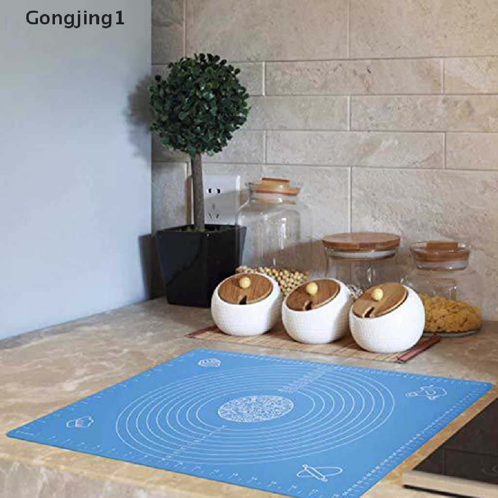 Gongjing1 Matras Baking / Pastry / Pizza / Fondant / Es Batu Bahan Silikon Anti Lengket 40x30CM