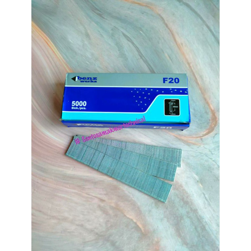 

BENZ F 20 Isi Refill Anak Hekter Staples Paku Tembak Angin I Lurus F20
