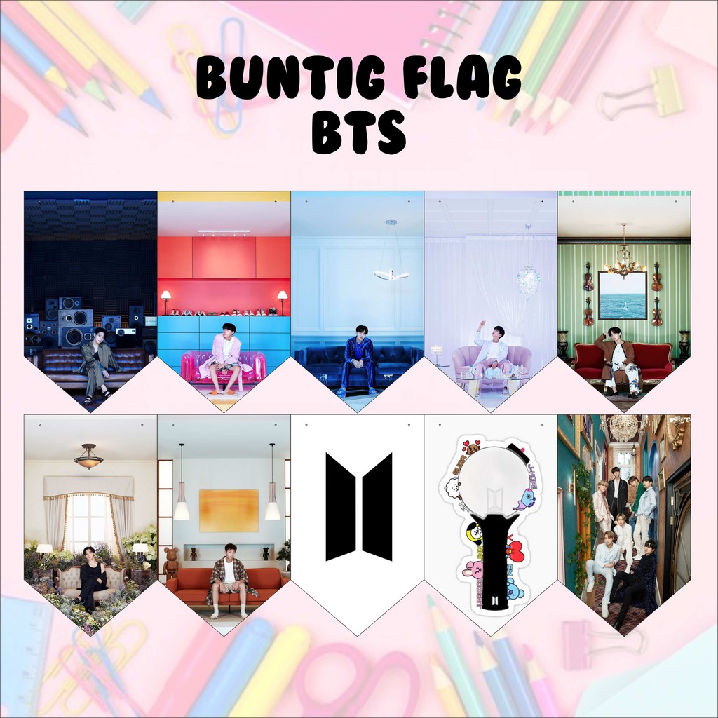 [Bayar di Tempat] Buntig Flag BTS Ready