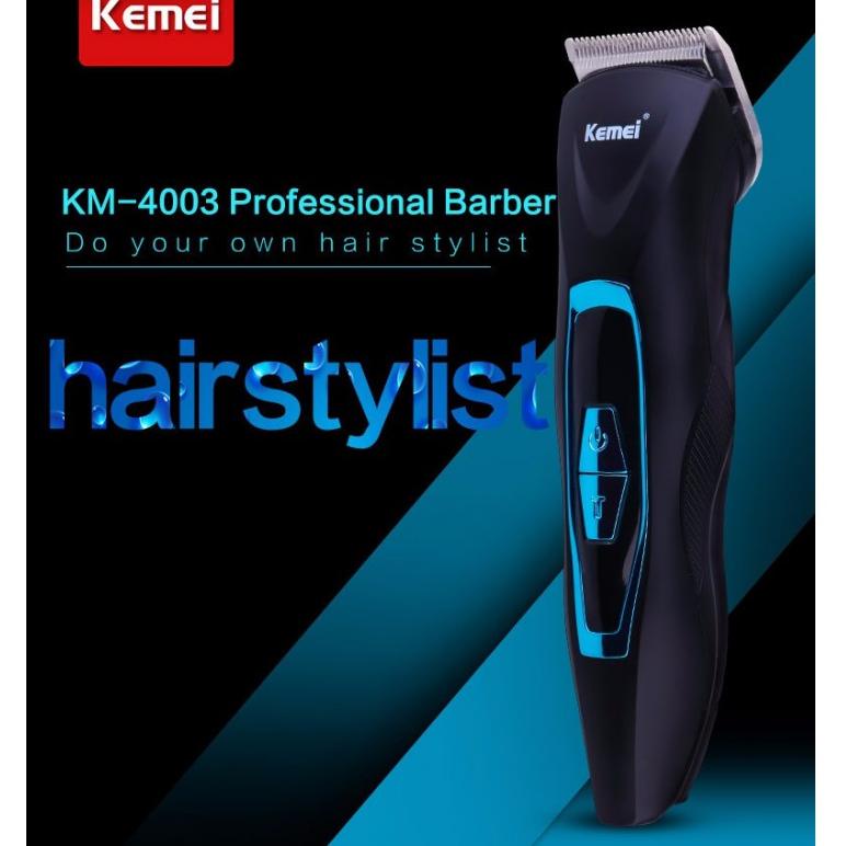 [KODE BARANG 21] KEMEI KM-4003 Waterproof Electric Professional Hair Clipper Trimmer