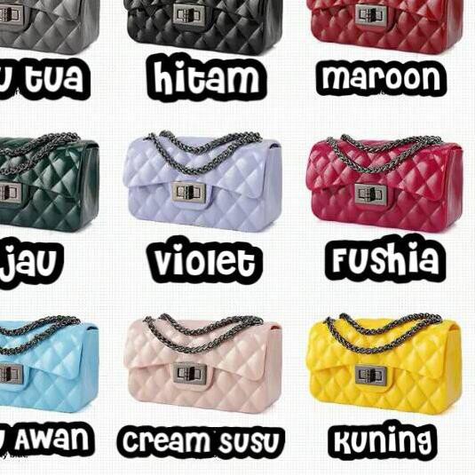 () TAS JELLY GLOSSY IMPORT SIZE 22 CM